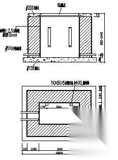 电气电缆沟人手孔大样图