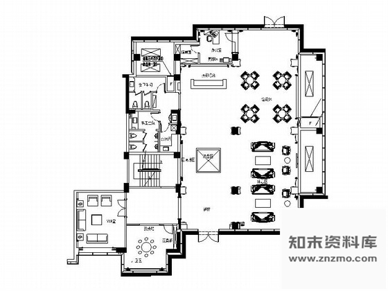 施工图浙江某精品小区销售展厅室内装修施工图含效果