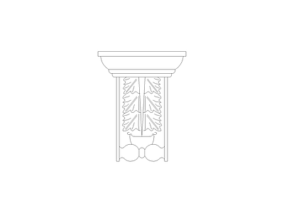 雕花 欧式简约欧式罗马柱雕刻图案图块平面图块