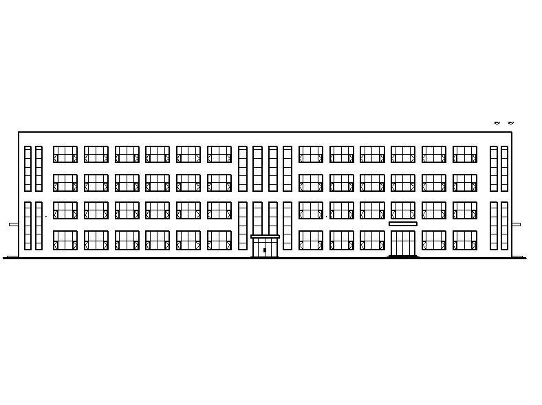 [宁夏]多层长条型框架结构办公楼建筑施工图