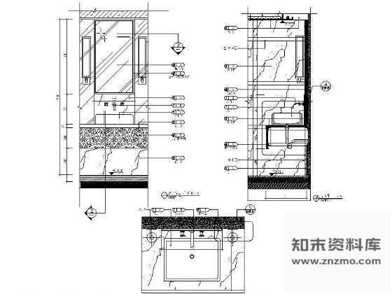图块/节点主卫洗手台详图 卫浴节点