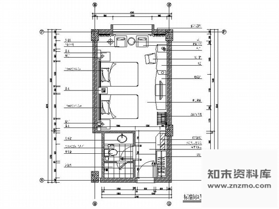 施工图广东某四星酒店标准间施工图