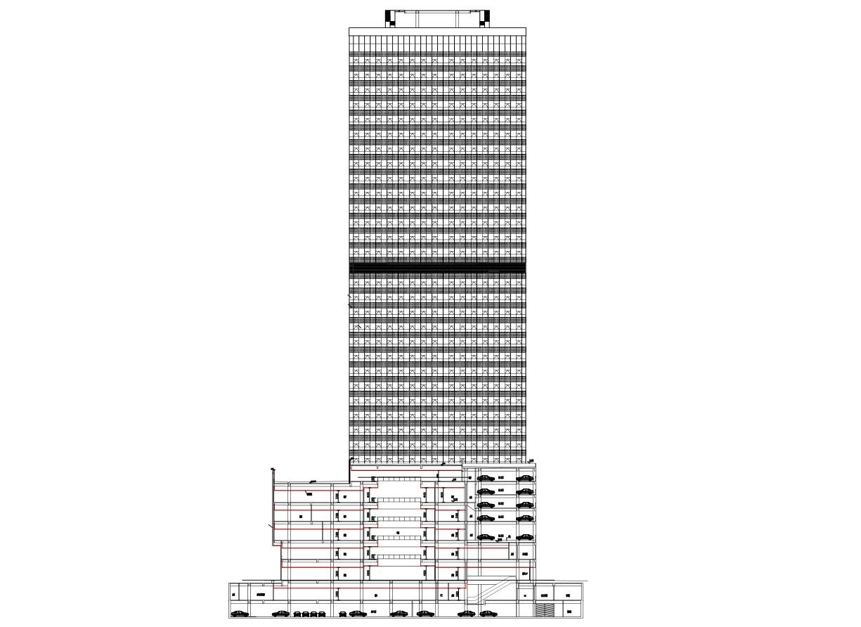 安徽 现代风办公写字楼建筑施工图设计