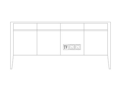 现代柜子立面图块 现代玄关柜立面