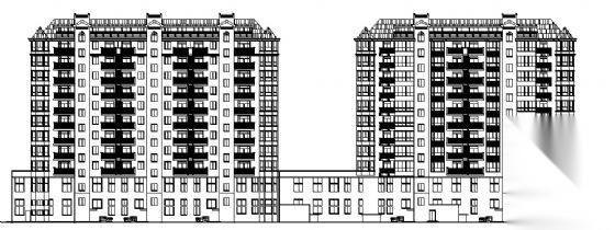 某住宅小区商住楼楼群建筑施工图