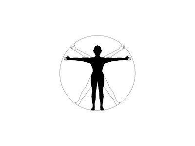 家装人体工程学尺图 人物维特鲁威人