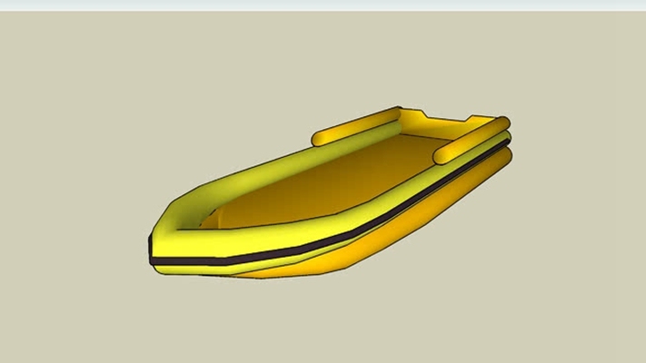 橡皮艇 草图大师模型