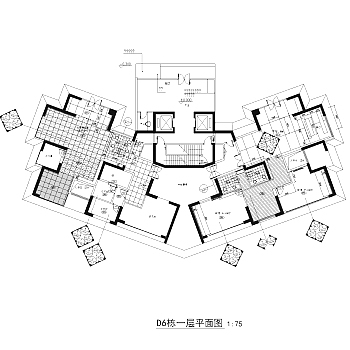 雨花都D6户型施工及材料样板施工图CAD下载 别墅