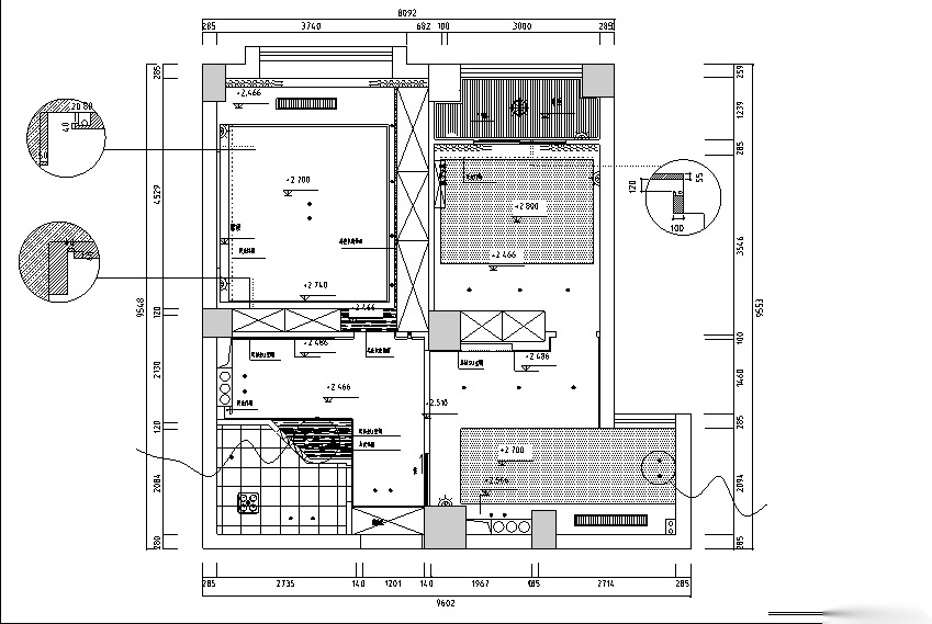 上田小区小跃层结构住宅设计施工图（附效果图） 平层