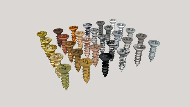 1/2“Countersunk Wood Screw” 饰品 发卡 琴拨 纽扣 项链