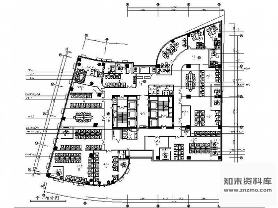 施工图杭州某药业公司22层办公空间装修图