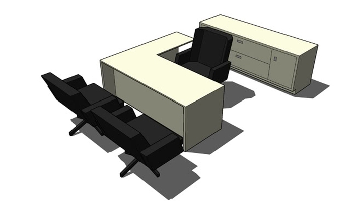 办公桌 草图大师模型