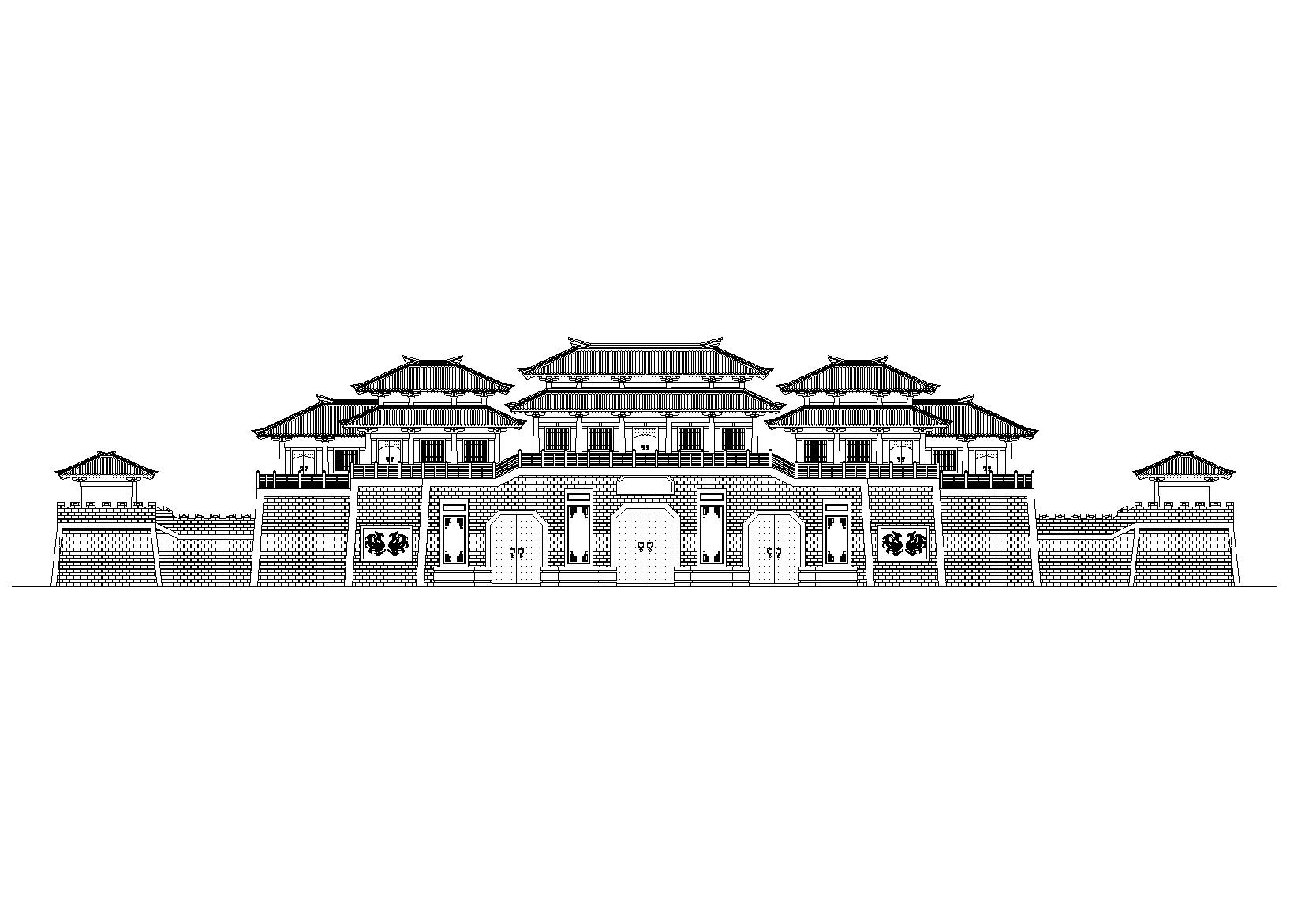 王宫城门楼建筑施工图（CAD）