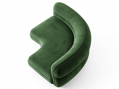 绿色弧形沙发模块