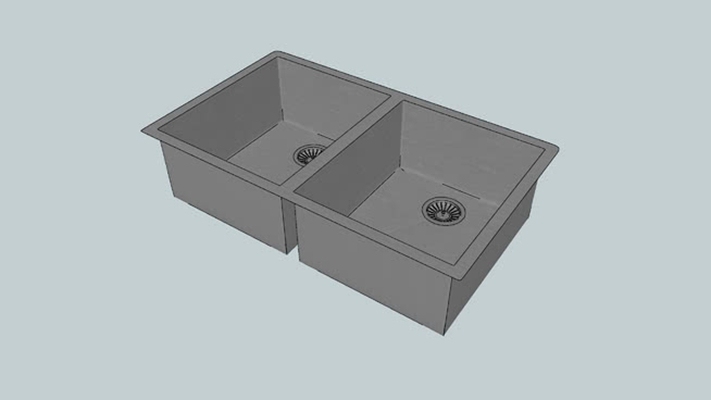 水槽 草图大师模型