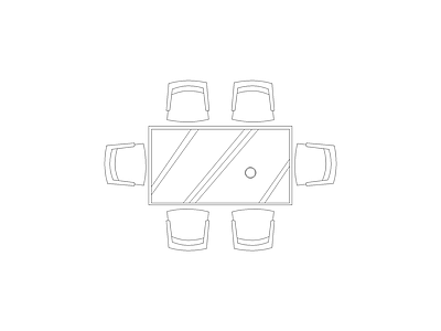桌椅 现代家具图块别墅家具图块施工图