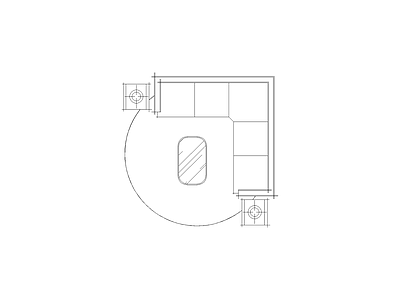 工装办公家具图块 大型整套沙发