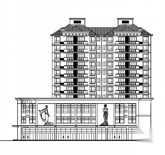 某花园小区住宅建筑施工图 含人防工程