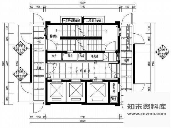 施工图深圳某标准层电梯厅及走道装修图