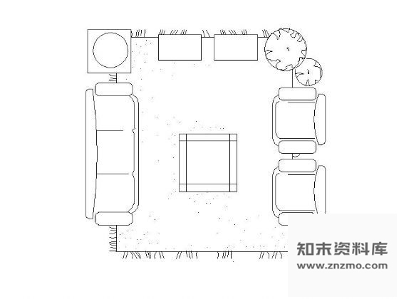 图块/节点组合沙发图块