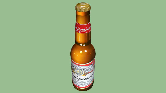 Bottle of Budweiser. 啤酒瓶 酒瓶 汽水瓶