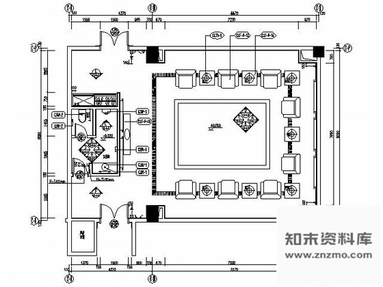 施工图五星酒店首层贵宾厅施工图