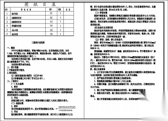 某道路的排水设计施工图 市政给排水 给排水图
