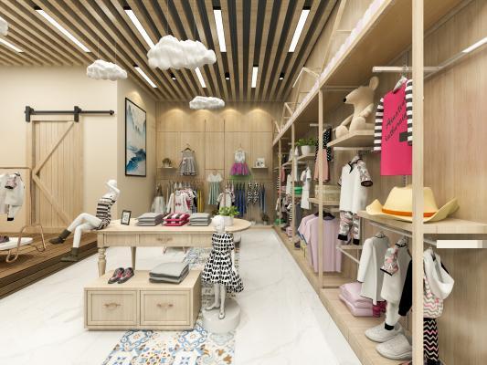 新中式母婴店服装区 童装