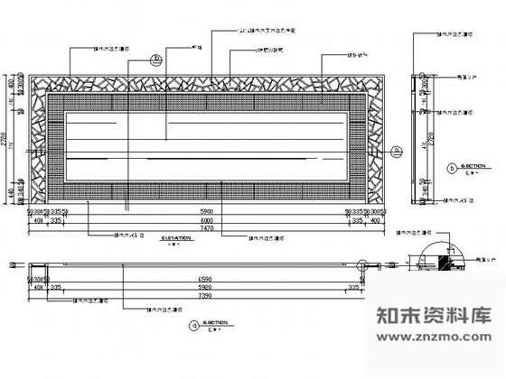 图块/节点樱桃木装饰墙详图 墙面通用节点