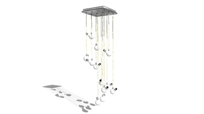 吸顶灯 草图大师模型