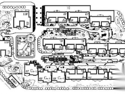 小区景观全套施工图 居住区景观