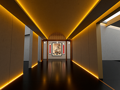 新中式酒店走廊