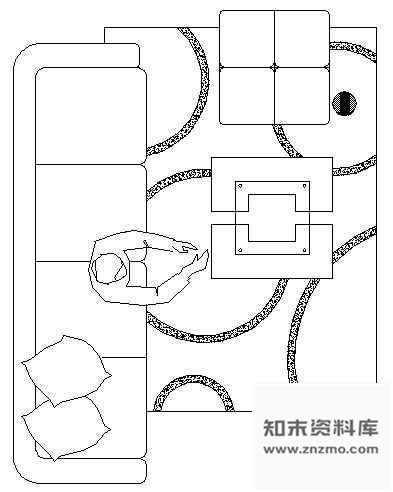 图块/节点沙发图块6