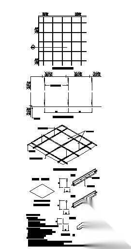 明架铝板天花详图