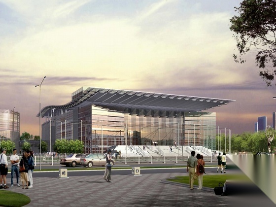 [杭州]某剧院建筑投标方案文本（含cad图纸） 公共建筑