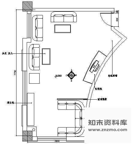 图块/节点KTV包房平面图3