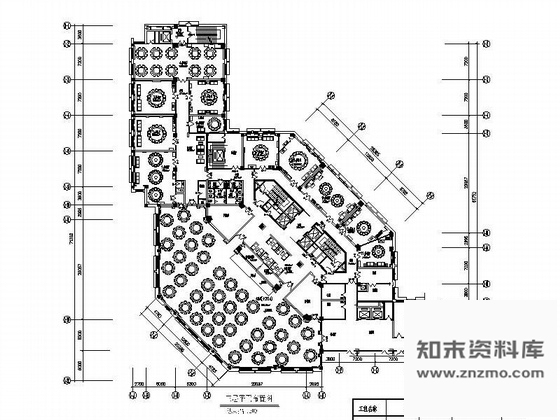 施工图某宾馆大餐厅装修图