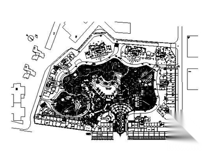 某小区的施工图 居住区景观