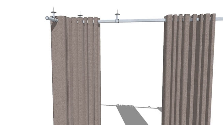 窗帘 草图大师模型