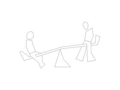 人物 极简线稿立面人物图块