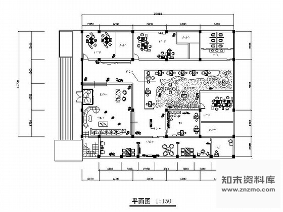 施工图形象设计工作室装修设计图 开放办公室