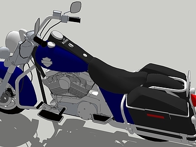 现代蓝色摩托车