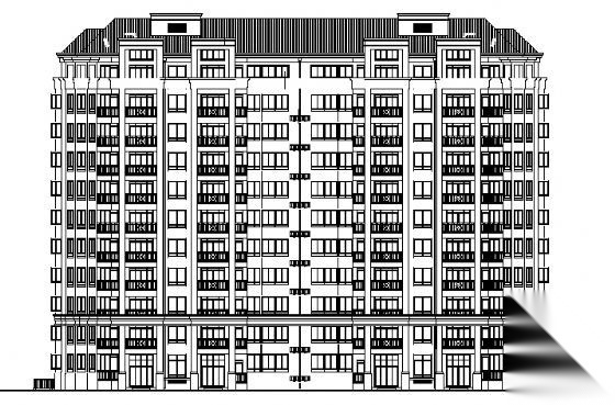 上海某十层住宅楼建筑方案图