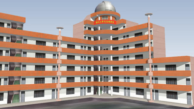 第二中学第三教学楼 邮船 建筑 宫殿 图书馆 商场