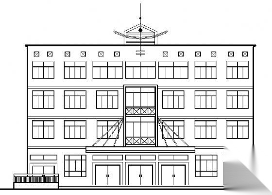 武汉某四层办公楼建筑施工图