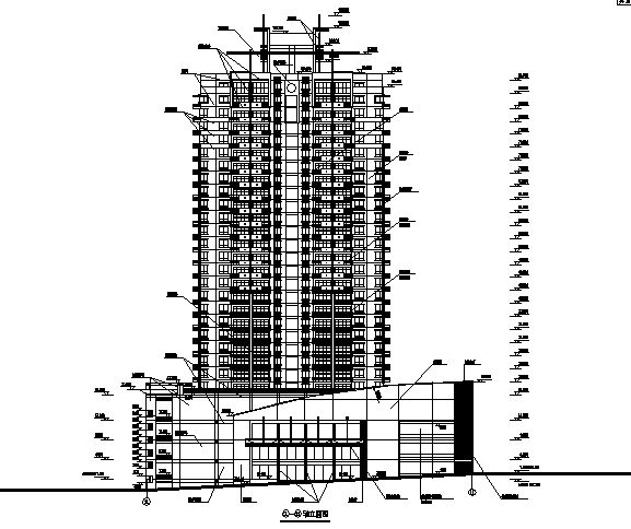 90米高商住大厦建筑图（全套图纸）