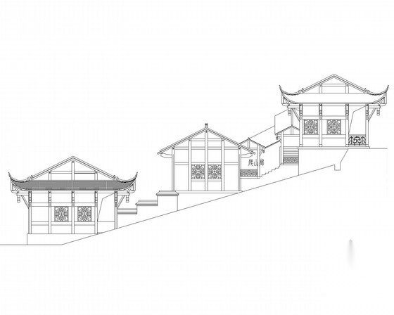 [重庆]某园博会四栋仿古餐饮楼建筑方案图（含效果图）