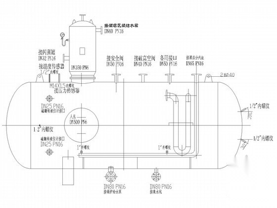除氧器接管尺寸图