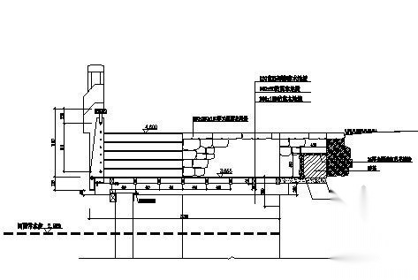 木质栈台剖面及护栏大样 局部景观