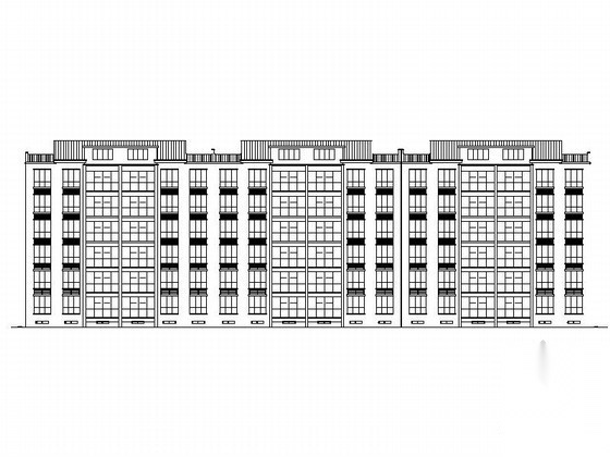 [济源]某小区六层单元式住宅楼建筑施工图